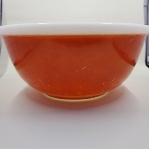Pyrex 403 Americana Fall Colors Mixing Bowl with White Rim HTF